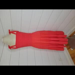 NWT Culture Code red tiered midi dress